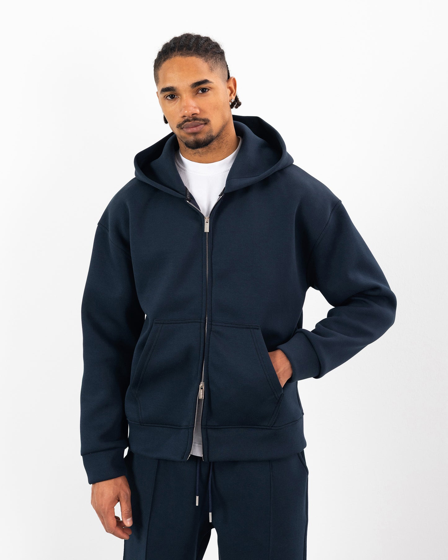 Ensemble Oversize SCUBA – Hoodie Zip + Jogging – Plus Eighteen - BLEU MARINE