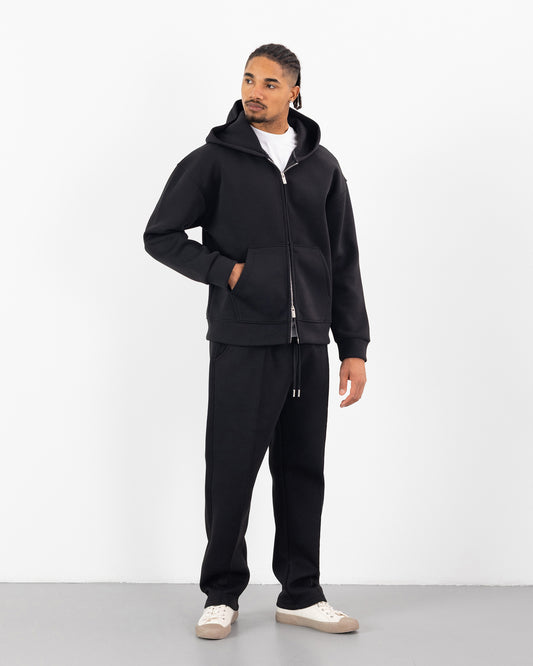 Ensemble Oversize SCUBA – Hoodie Zip + Jogging – Plus Eighteen - NOIR