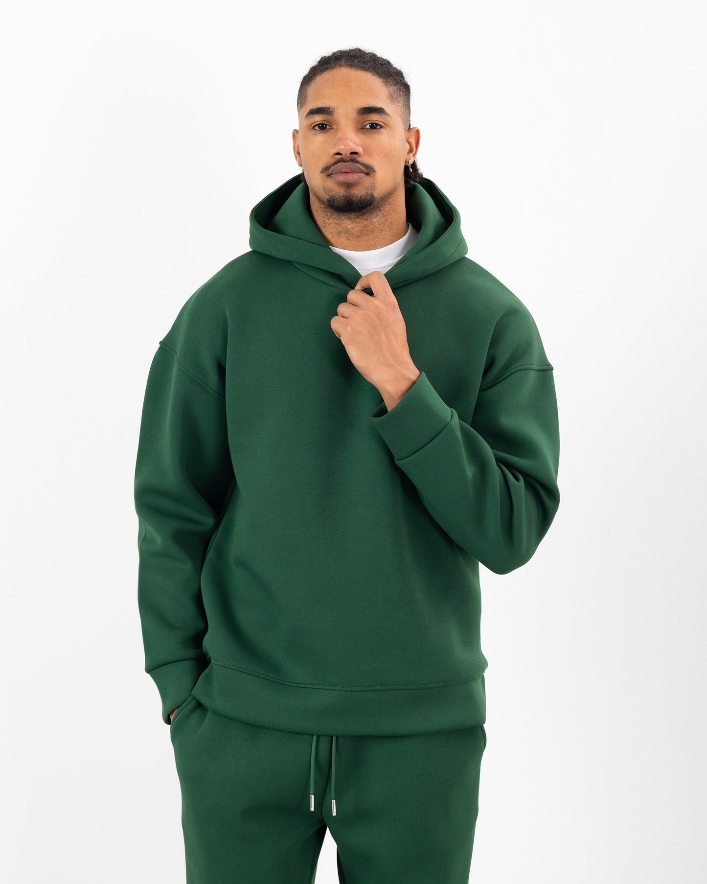 HOODIE CAGOULE SCUBA – Oversize Premium - VERT