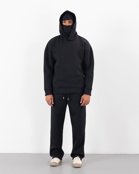HOODIE CAGOULE SCUBA – Oversize Premium - Noir
