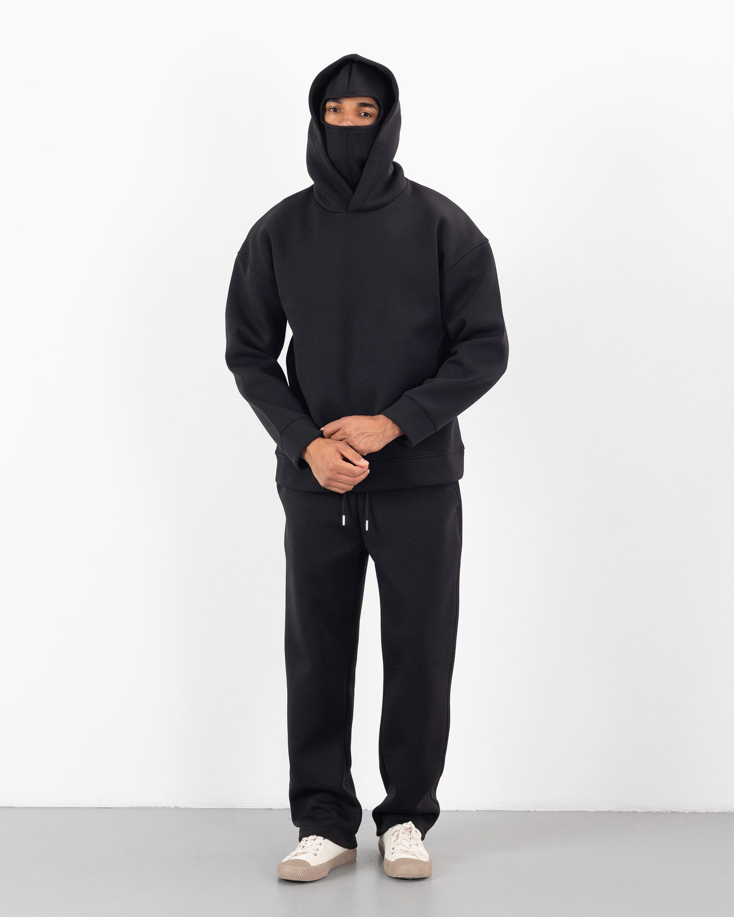 HOODIE CAGOULE SCUBA – Oversize Premium - Noir