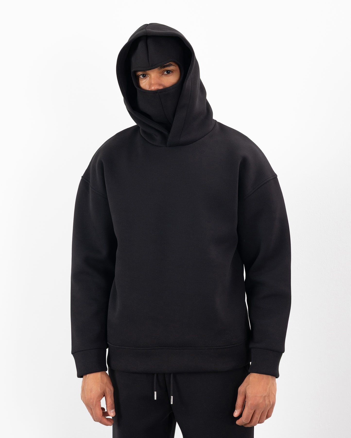 HOODIE CAGOULE SCUBA – Oversize Premium - Noir