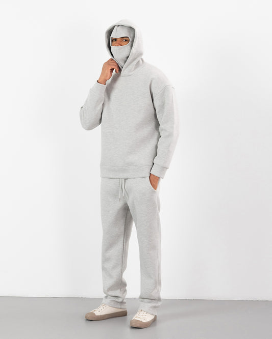 HOODIE CAGOULE SCUBA – Oversize Premium -Gris Clair