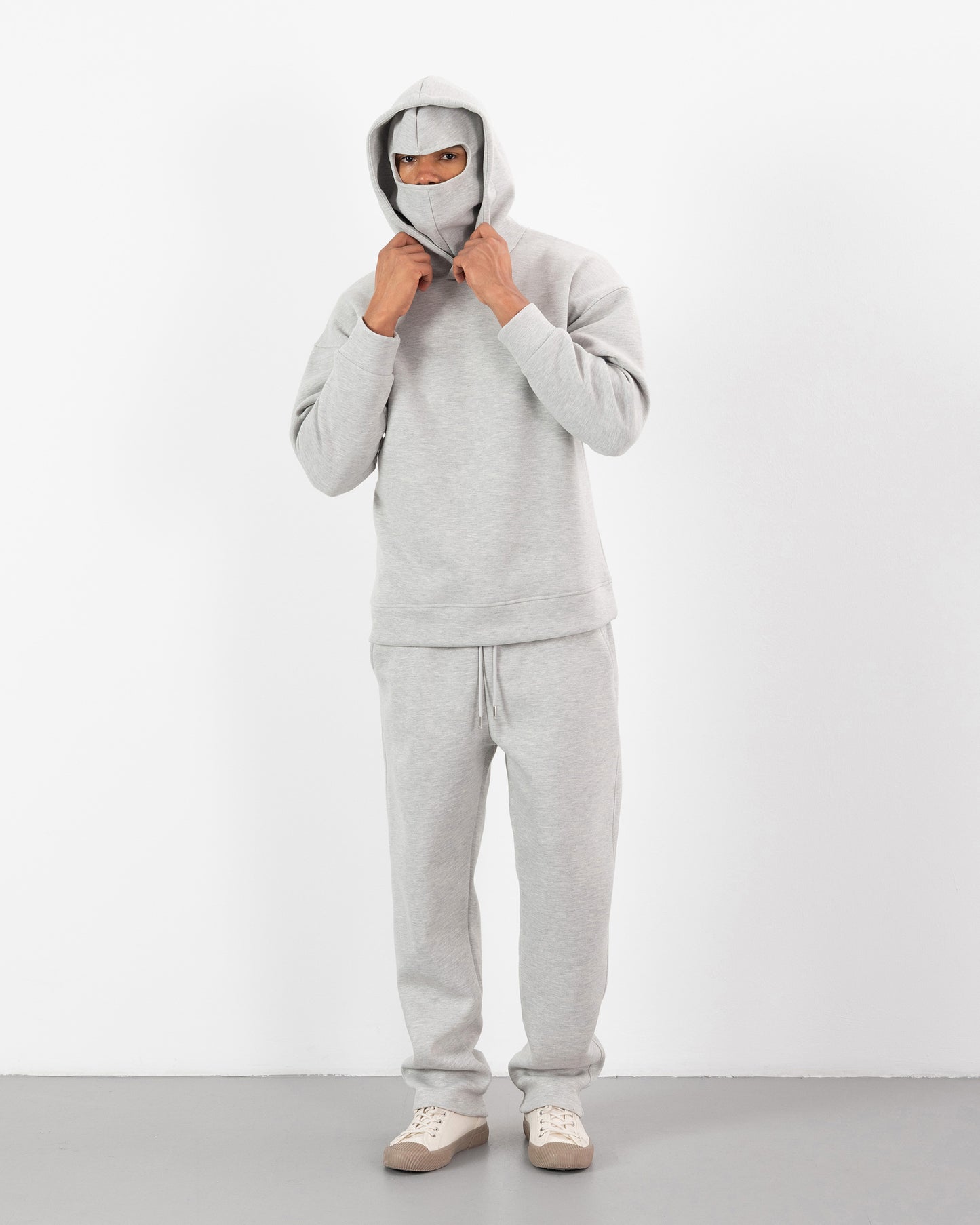 HOODIE CAGOULE SCUBA – Oversize Premium -Gris Clair
