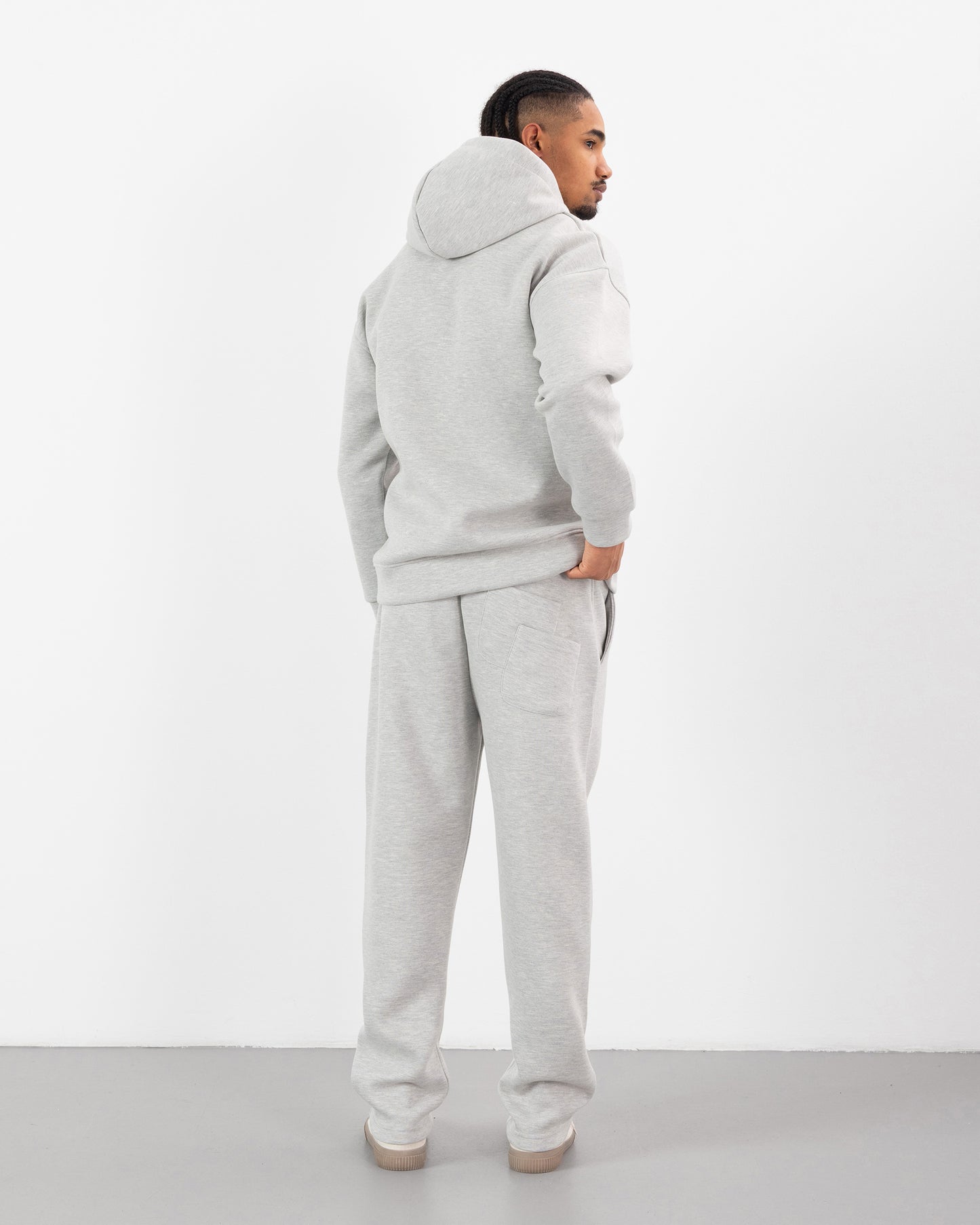 HOODIE CAGOULE SCUBA – Oversize Premium -Gris Clair