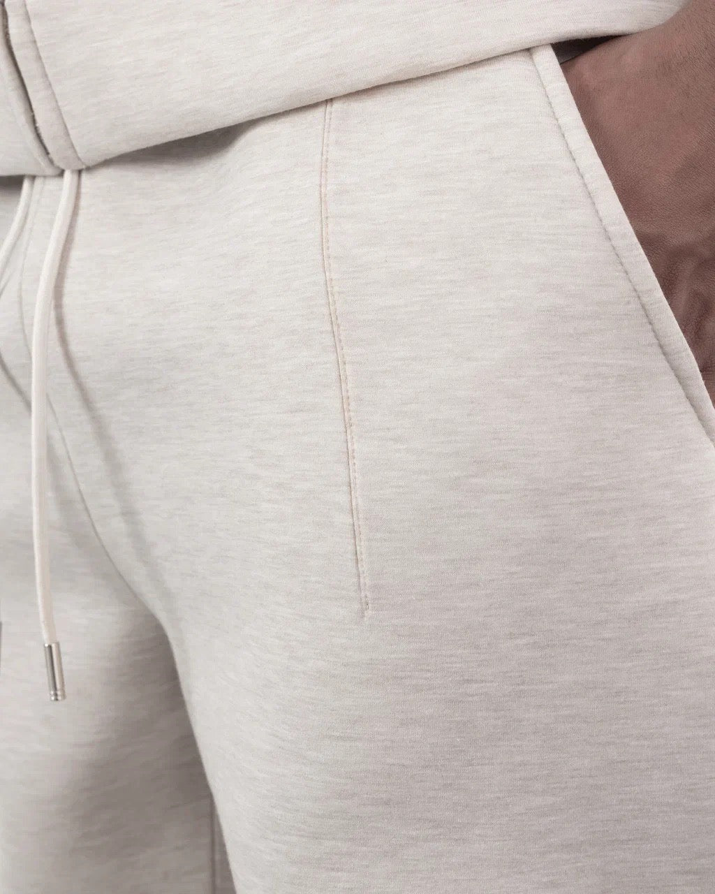 Survêtement Plus Eighteen – OFF THE SYSTEM (PD-7201) – Veste Zippée & Jogger Cargo Unisexe - Beige / Sable clair