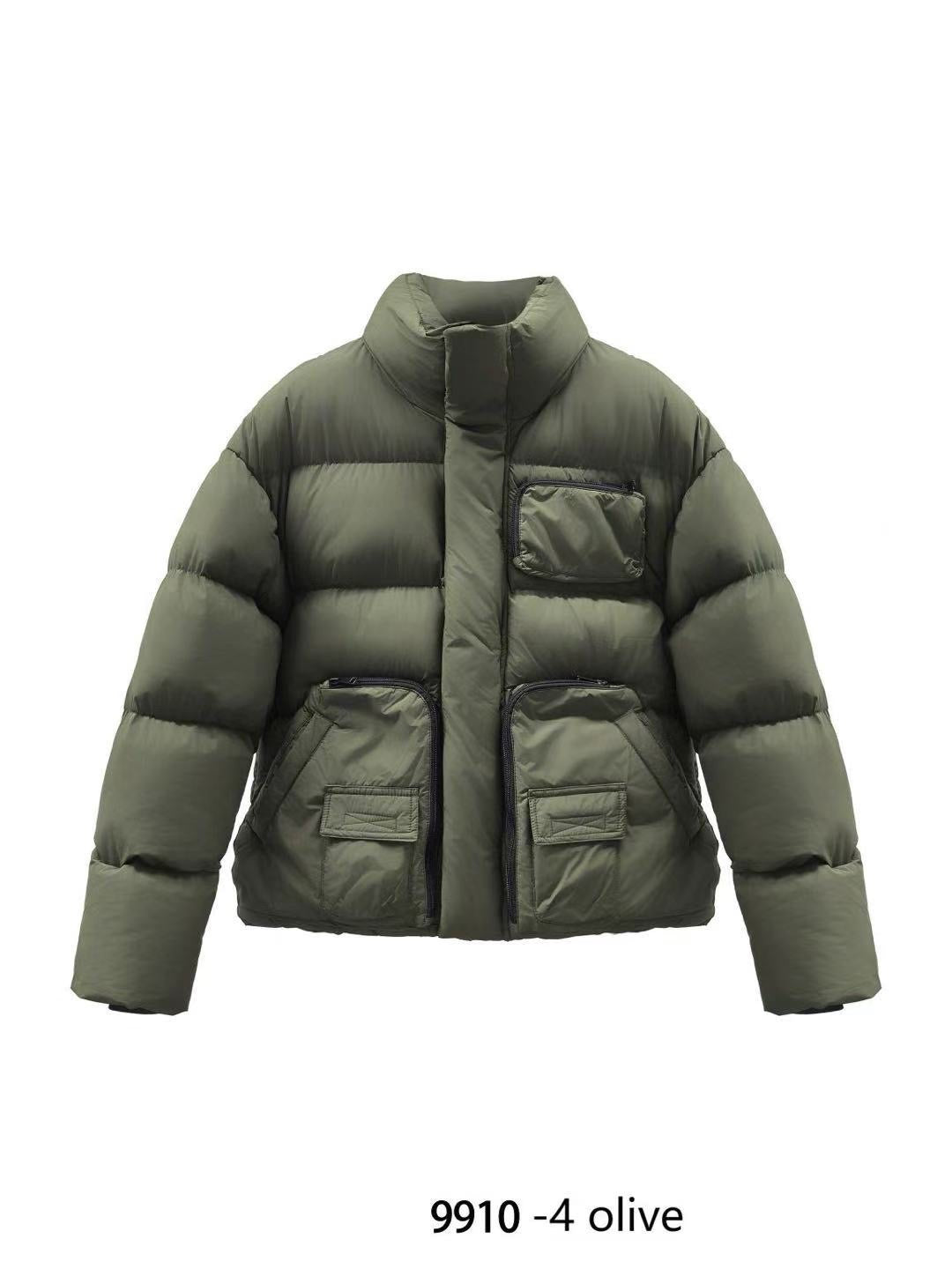 Doudoune X-FEEL  9910 Homme — Blouson Hiver Matelassé Multi-Poches (Black / Olive / Camel)