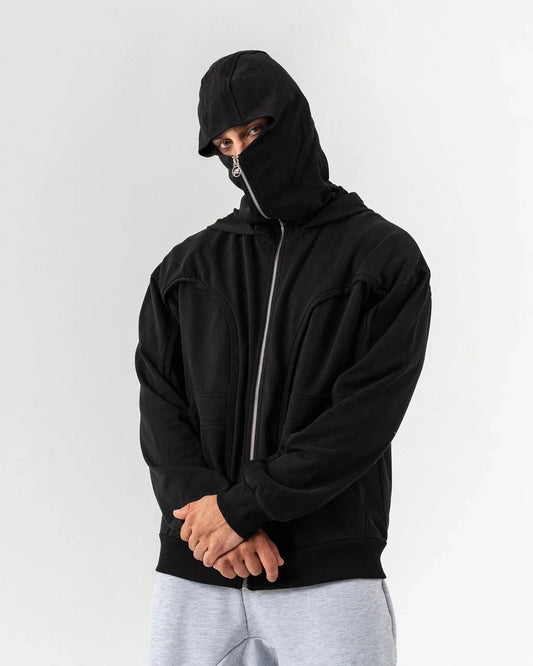 BLACKBOX - Zippé Intégral avec Masque – Streetwear Futuriste