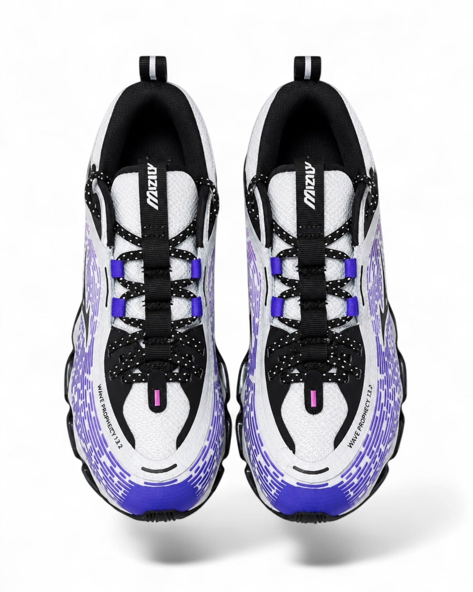 Mizuno Wave Prophecy 13.2 D1GA260505 White Silver Harbor Mist vue de face dessus homme