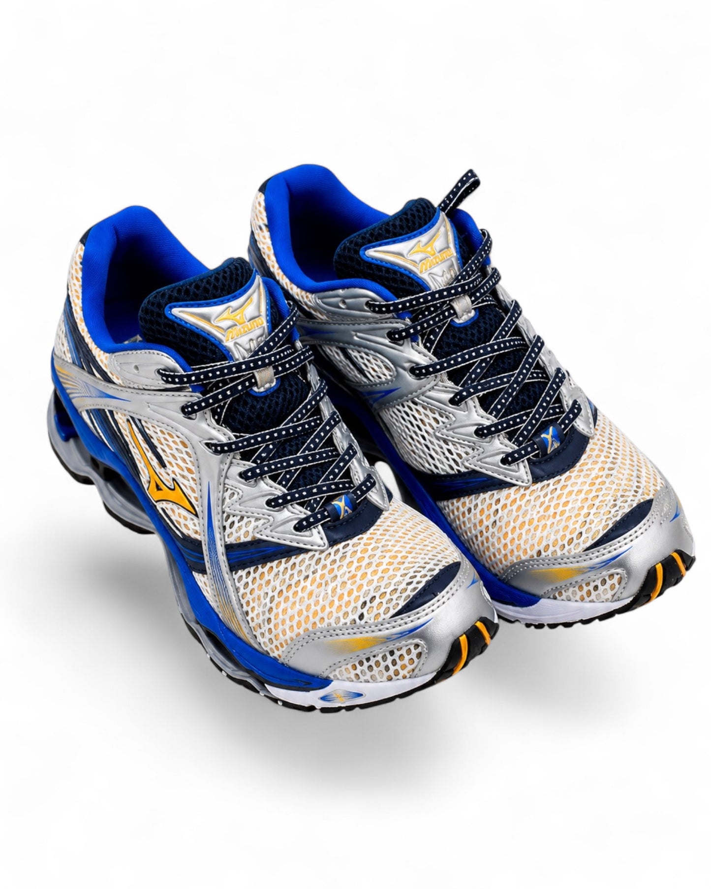 Mizuno Wave Prophecy 1 Artisan's Gold D1GA265501 paire homme vue avant dessus