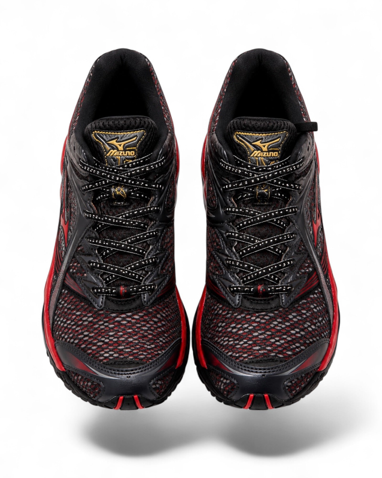Mizuno Wave Prophecy 1 Harbor Mist Chinese Red Black D1GA265101 vue de face dessus homme