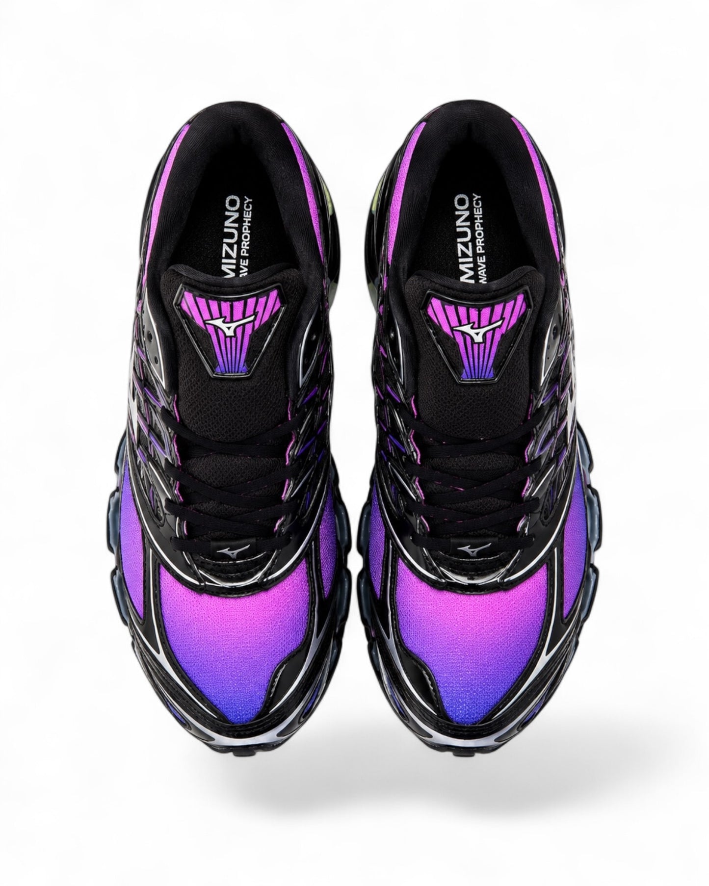 Mizuno Wave Prophecy LS D1GA260101 Spring Crocus Silver Black vue de face dessus homme