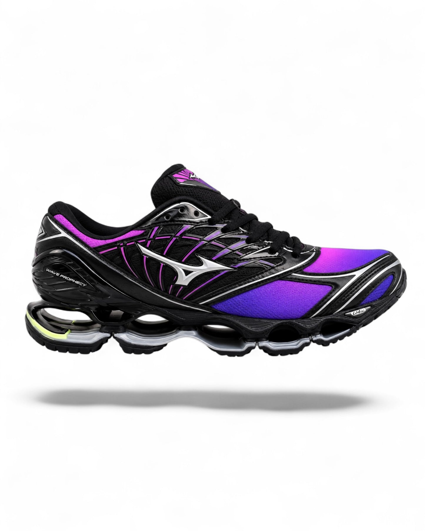 Mizuno Wave Prophecy LS Spring Crocus Silver Black D1GA260101 chaussure homme vue profil