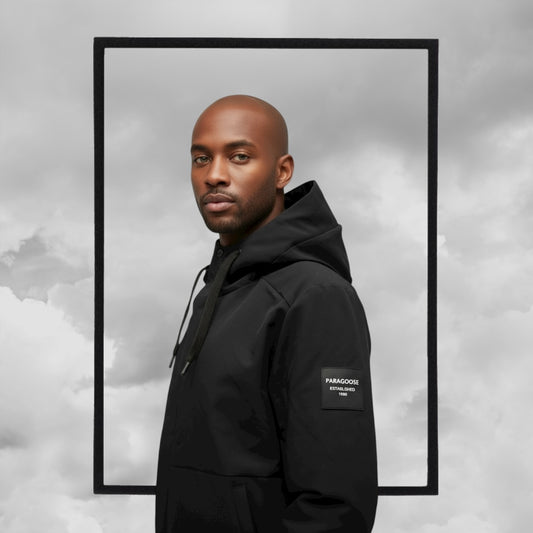 PARAGOOSE Stream – Veste noire capuche doublée fourrure