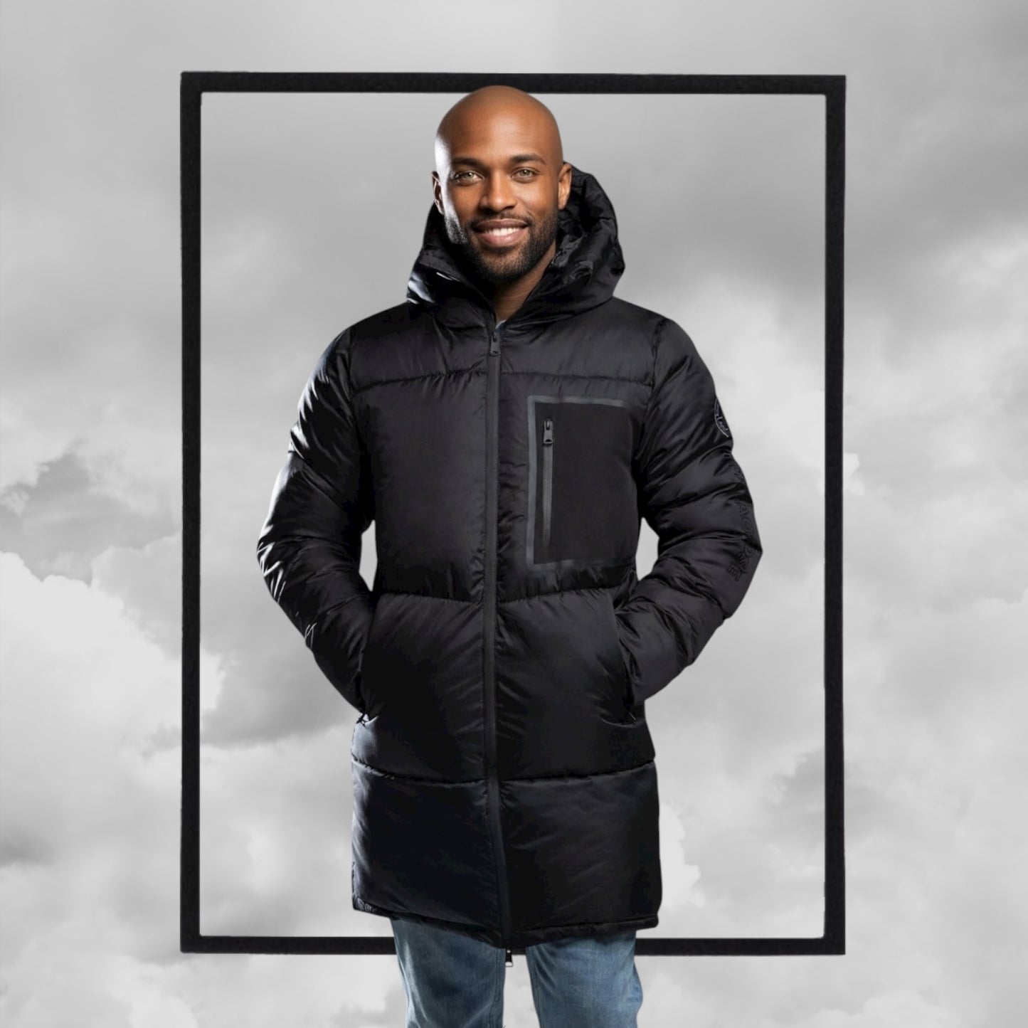 PARAGOOSE TWELVE – Doudoune longue noire homme