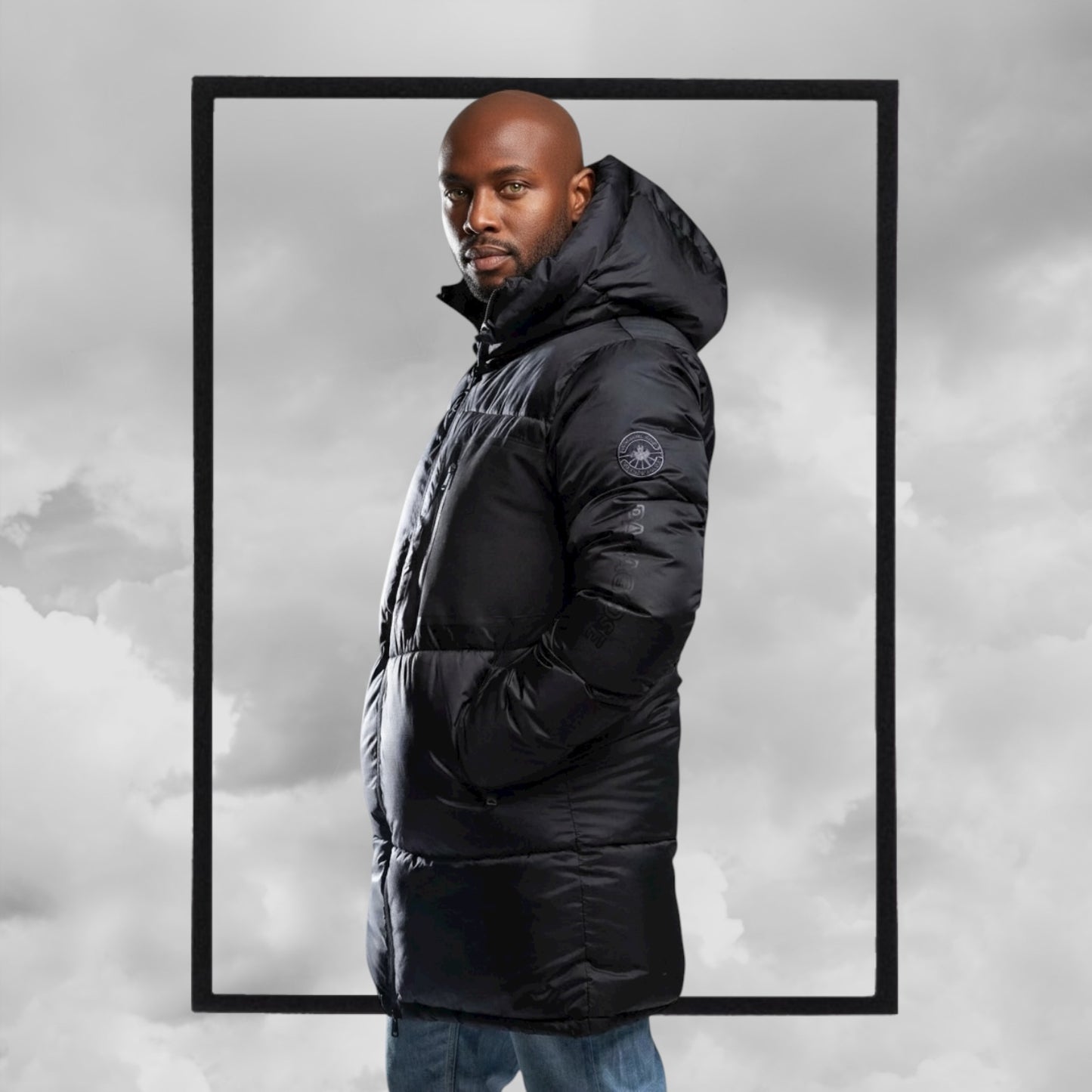 PARAGOOSE TWELVE – Doudoune longue noire homme