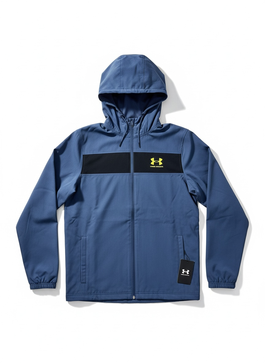 Veste Coupe-Vent Under Armour Sportstyle Homme – Capuche, Zip Intégral, Loose Fit