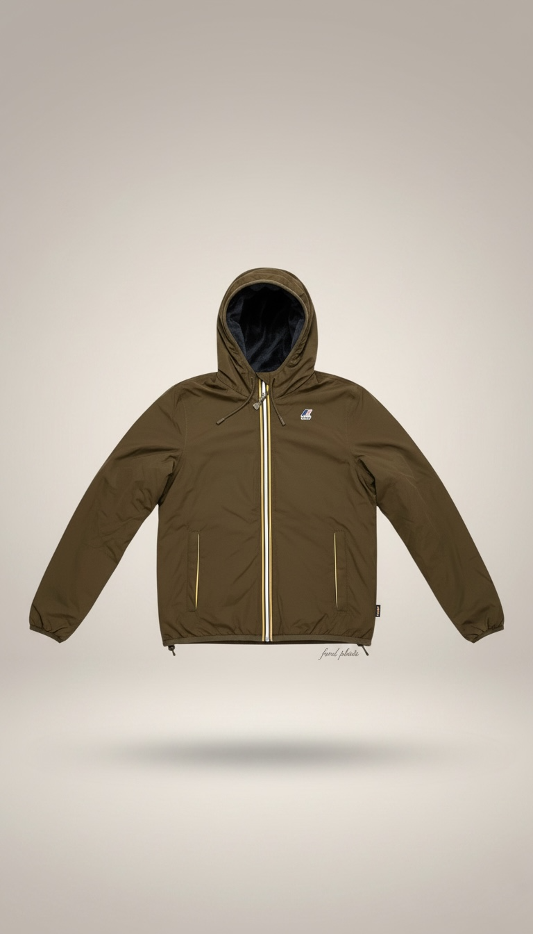 K-Way Jacques Ripstop Marmotta Olive Brown | Veste Polaire Slim Fit Homme