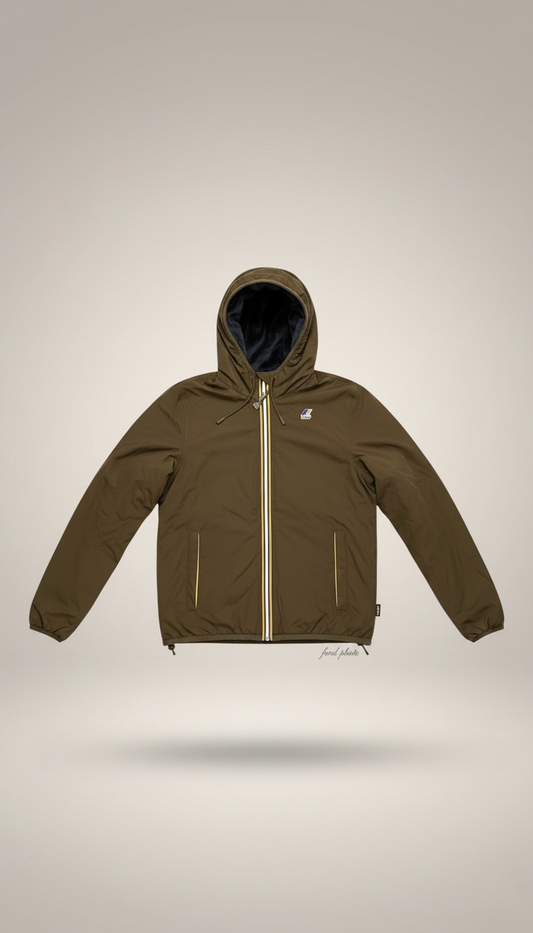 K-Way Jacques Ripstop Marmotta Olive Brown | Veste Polaire Slim Fit Homme