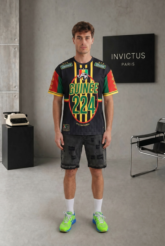 T-shirt Guinée 224 – Maillot Streetwear Noir Homme