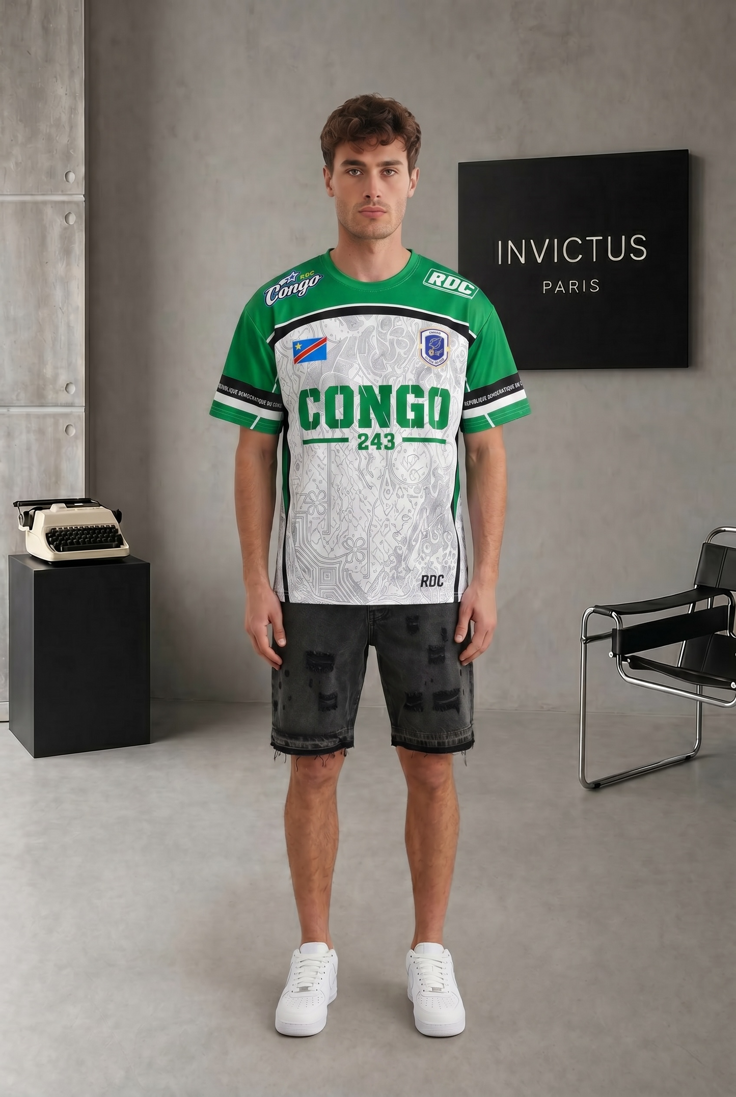 T-shirt Congo 243 RDC – Maillot Streetwear  Homme