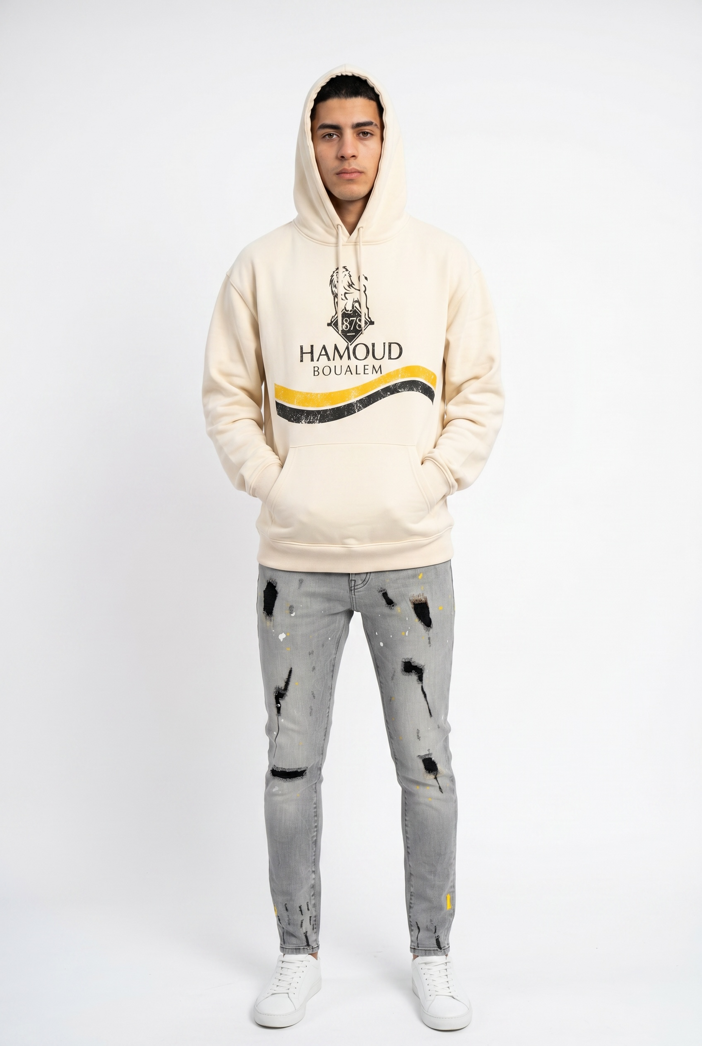 Jean Ghost Grey Paint Summer Homme – Denim Stretch Gris Destroy Premium