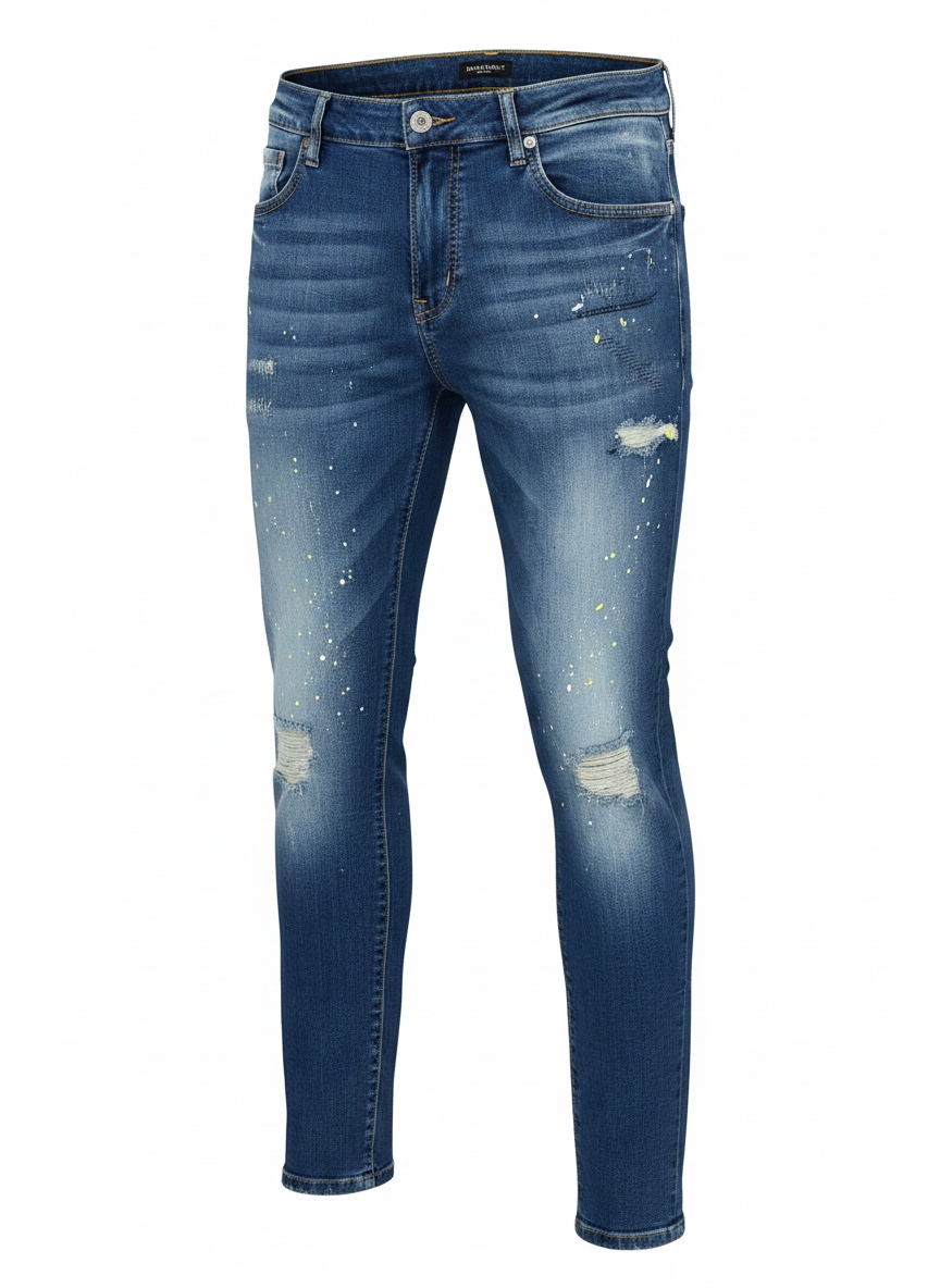 Jean Explicit Tyler Blue Destroy Homme – Denim Stretch Premium