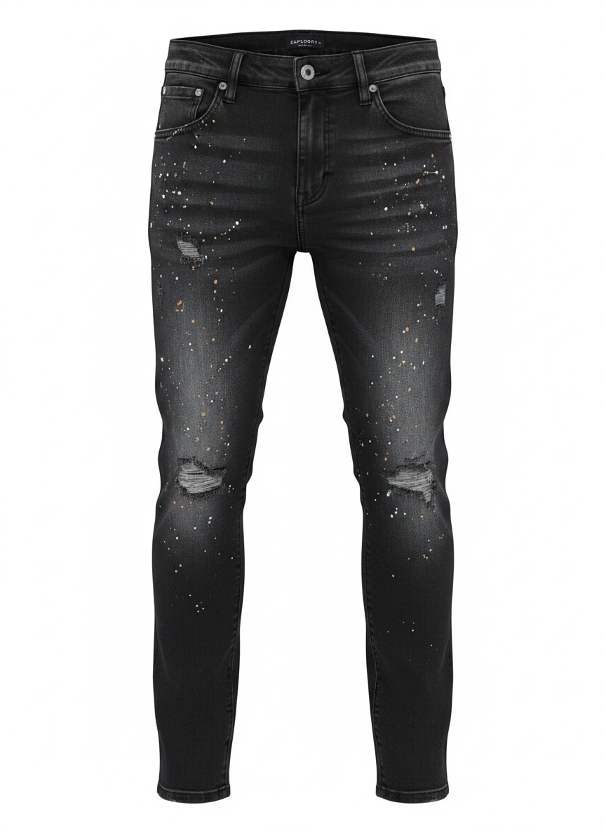 Jean Explicit Tyler Black Destroy Homme – Denim Noir Premium Stretch