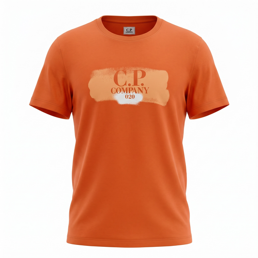 CP COMPANY - T-Shirt Orange Abricot