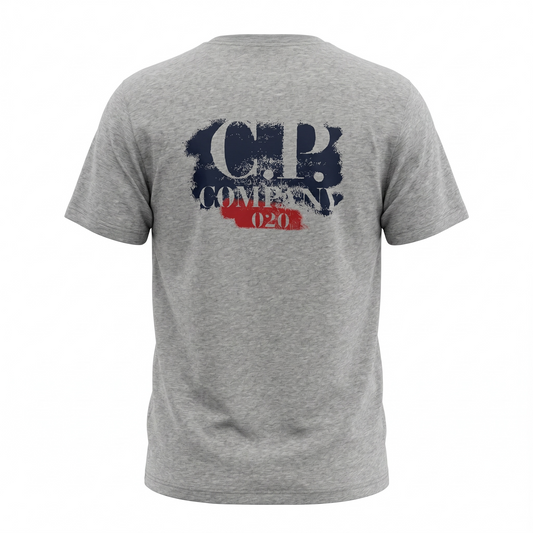 CP COMPANY - T-Shirt Gris Chiné Moyen
