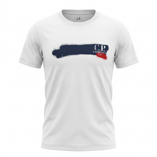 CP COMPANY - T-Shirt Blanc Cassé