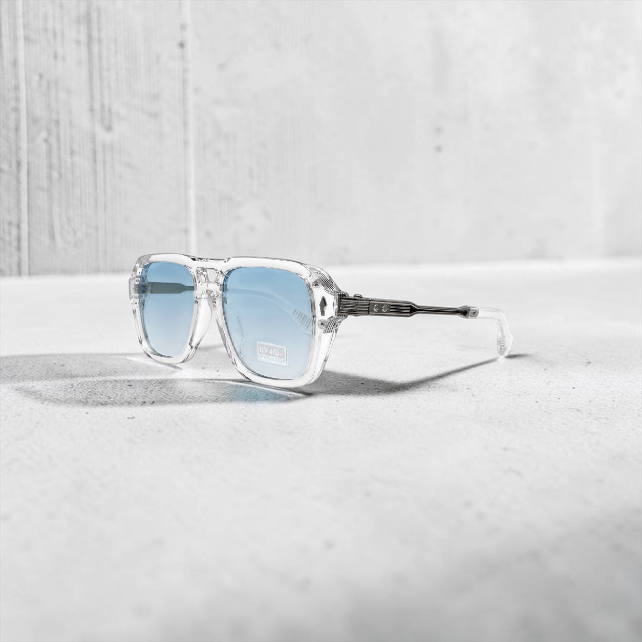 Lunettes de Soleil  Transparentes Bleu Glacier UV400 – Homme & Femme