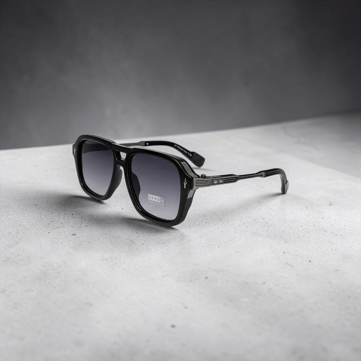 Lunettes de Soleil Black Shadow UV400 | Monture Noire Premium