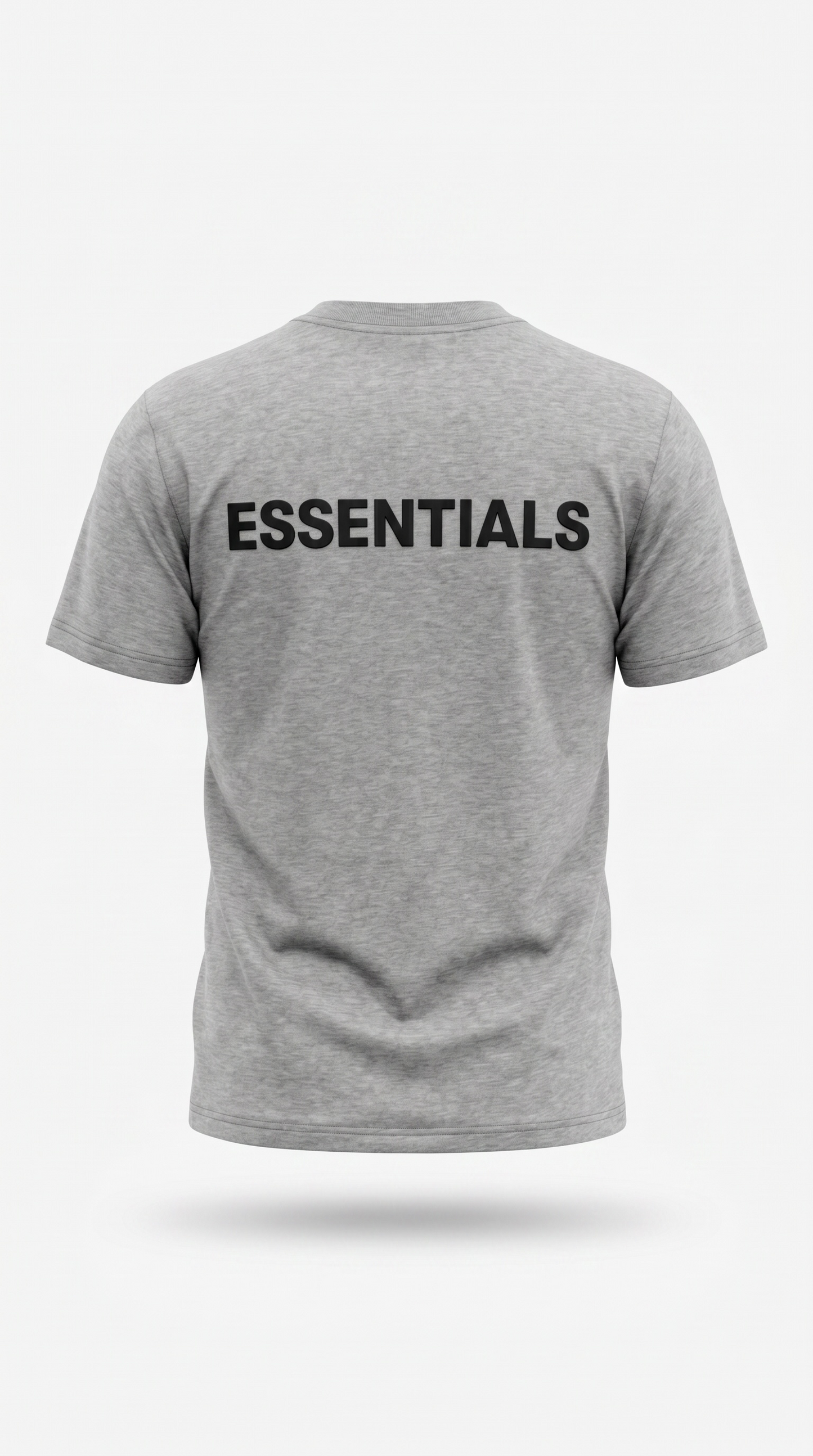 T-Shirt ESSENTIALS Gris Chiné Clair Oversize Premium Homme
