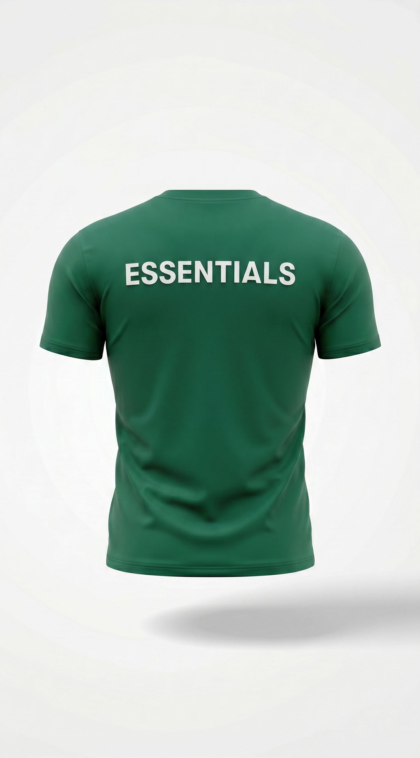 T-Shirt ESSENTIALS Vert Émeraude Oversize Premium Homme