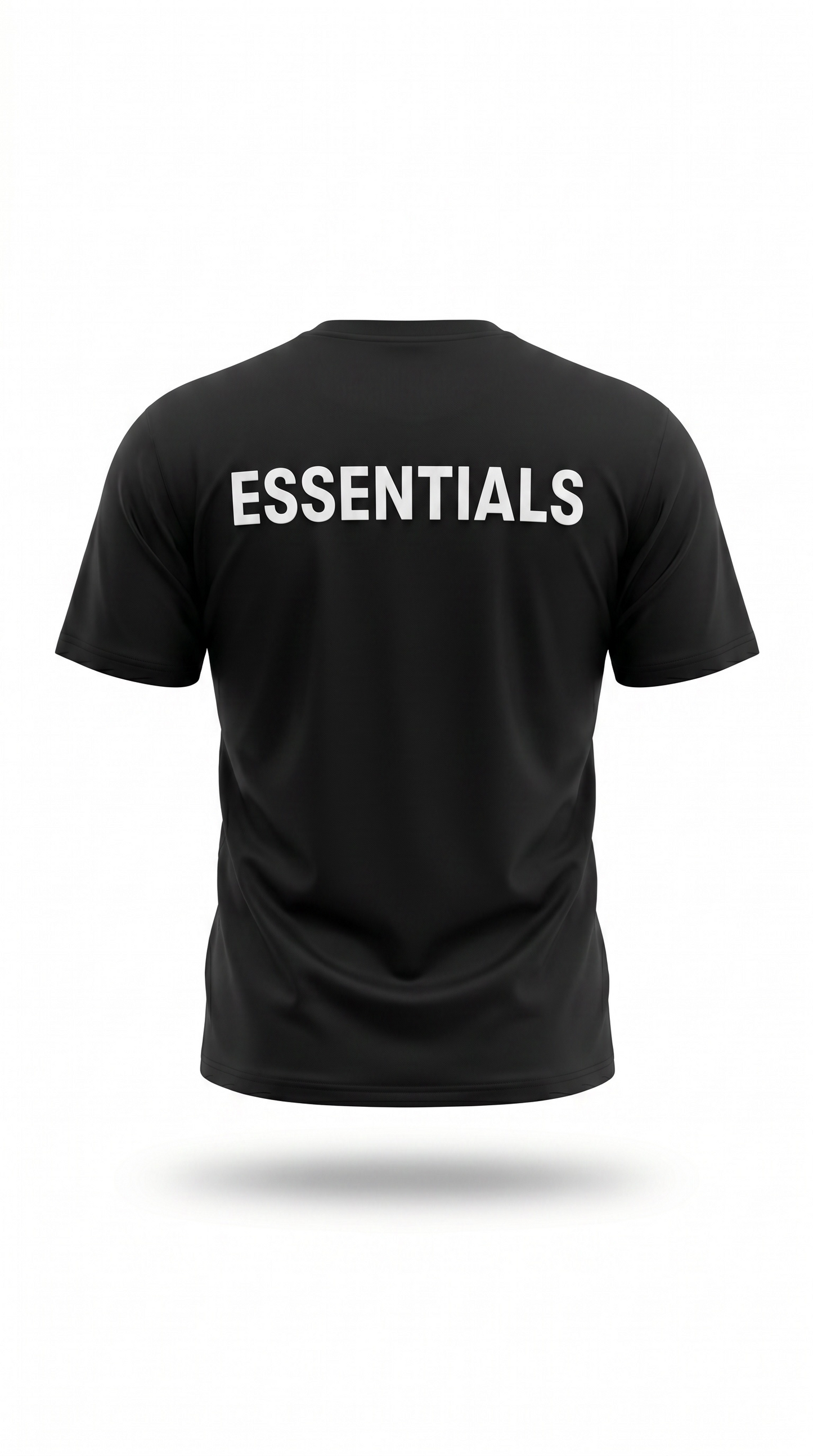 T-Shirt ESSENTIALS Noir Intense Oversize Premium Homme