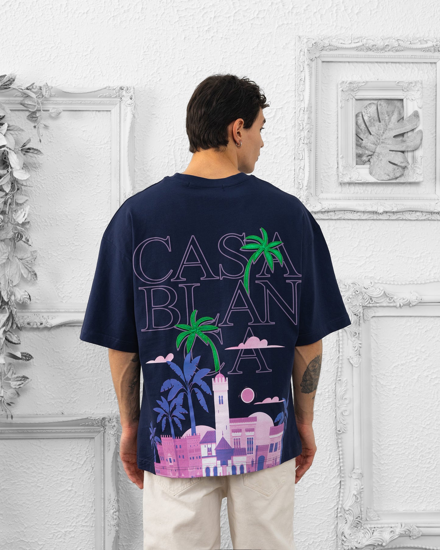 T-SHIRT CASABLANCA BRODERIE