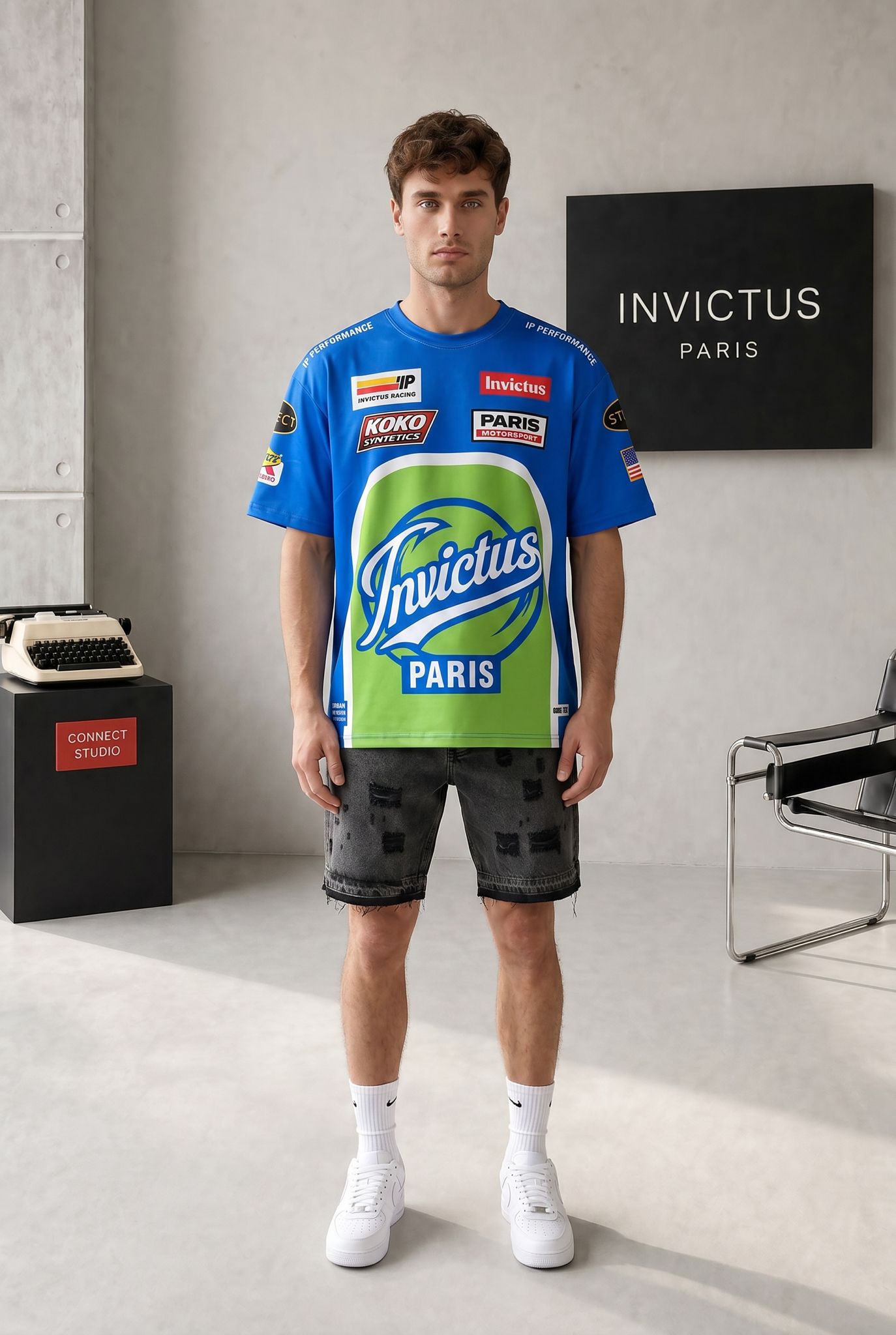 Connect Studio Invictus Paris Racing Jersey – Blue/Green